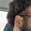 Studded Inset Hoop Earrings - Gold