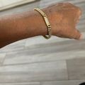 Women's Iced Out Cuban Link Bracelet - Gold
