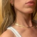 Women's Square Huggie Earrings - Gold