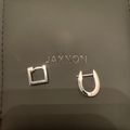 Women's Square Huggie Earrings - Silver