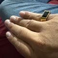 Beveled Onyx Signet Ring Gold