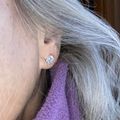 Women's Emerald Cut Stud Earrings - Silver
