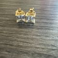 Square Stud Earrings Gold