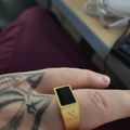 Beveled Onyx Signet Ring - Gold