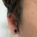 Blue Emerald Cut Stud Earrings