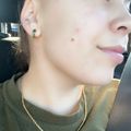 Green Emerald Cut Inset Hoop Earrings