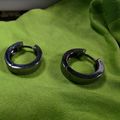 Classic Hoop Earrings Black