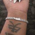 Women's Iced Out Cuban Link Bracelet Silver
