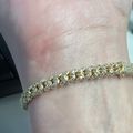 Women's Iced Out Cuban Link Bracelet Gold