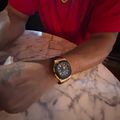 JX1 Chronograph Sport Watch + Cuban Link Chain 8mm