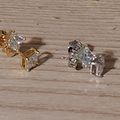 Square Stud Earrings Silver