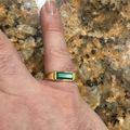 Beveled Malachite Signet Ring