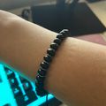 Onyx Beaded Bracelet Gold