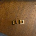 Square Huggie Earrings - Gold