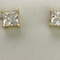 Square Stud Earrings Gold