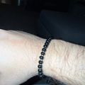 Onyx Beaded Bracelet Gold