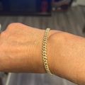 Women's Iced Out Cuban Link Bracelet - Gold