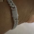 Women's Iced Out Cuban Link Bracelet 8mm