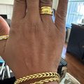 Women's Hammered Ring Set Gold