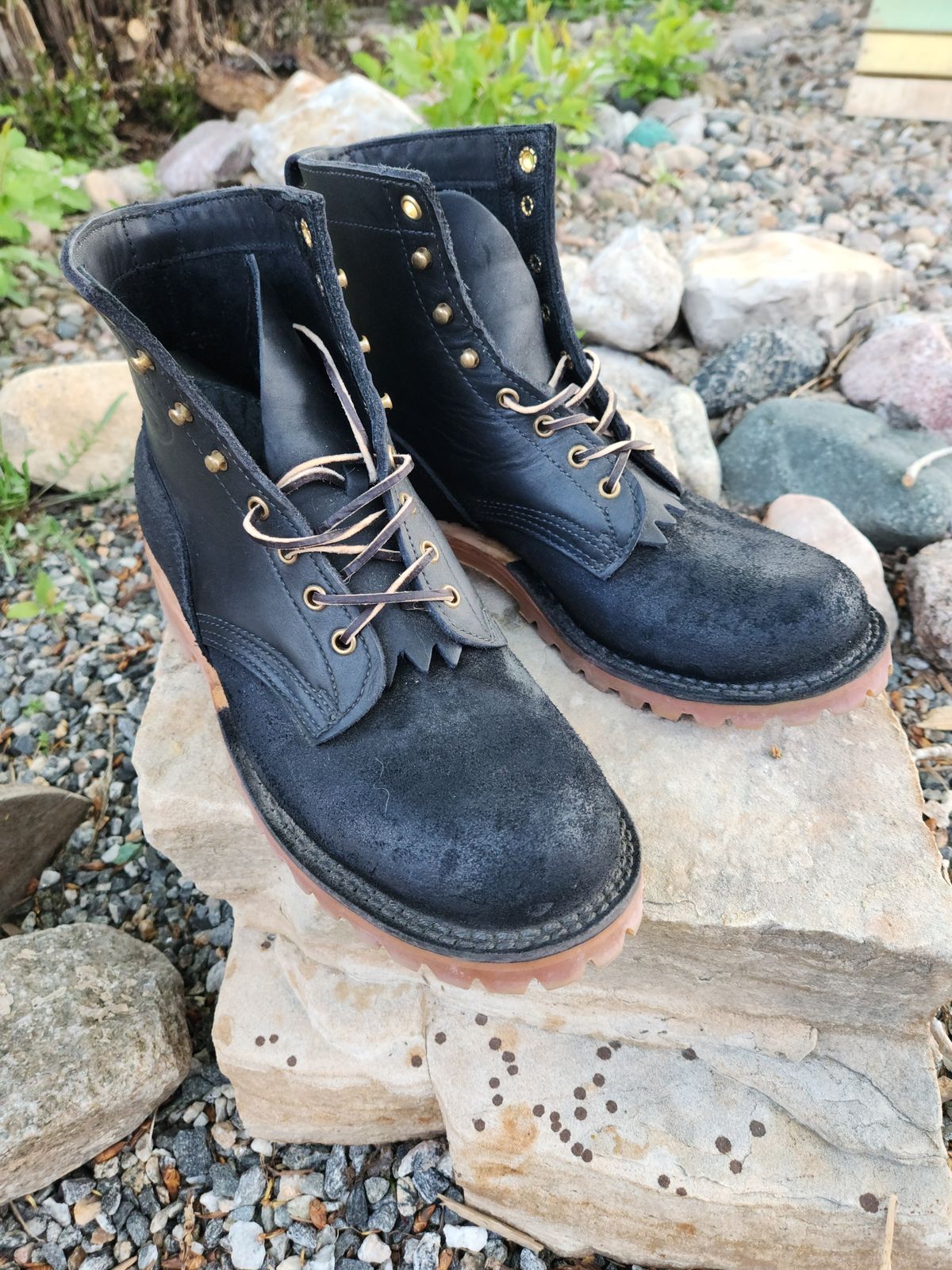 JK BOOTS-OT-BLACK ROUGHOUT SIZE EE O.T. Pro - Black – JK Boots main image 2