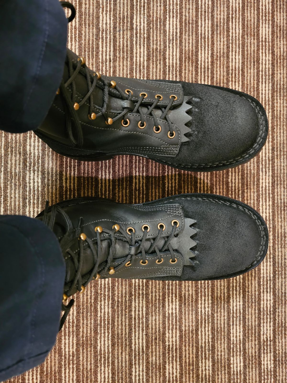 JK BOOTS-OT-BLACK ROUGHOUT SIZE EE O.T. Pro - Black – JK Boots main image 4