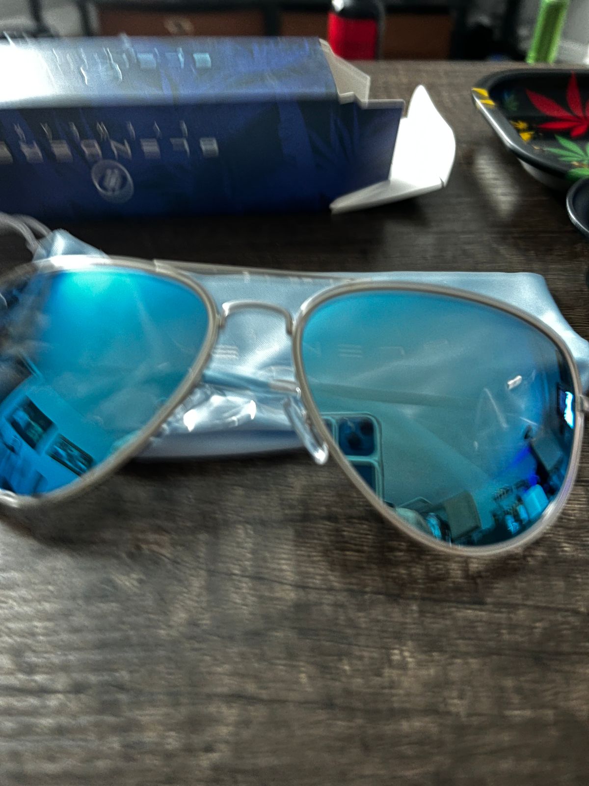 Blue Mirror Lenses Mirrored Ray Ban Aviator Sunglasses Ray Ban