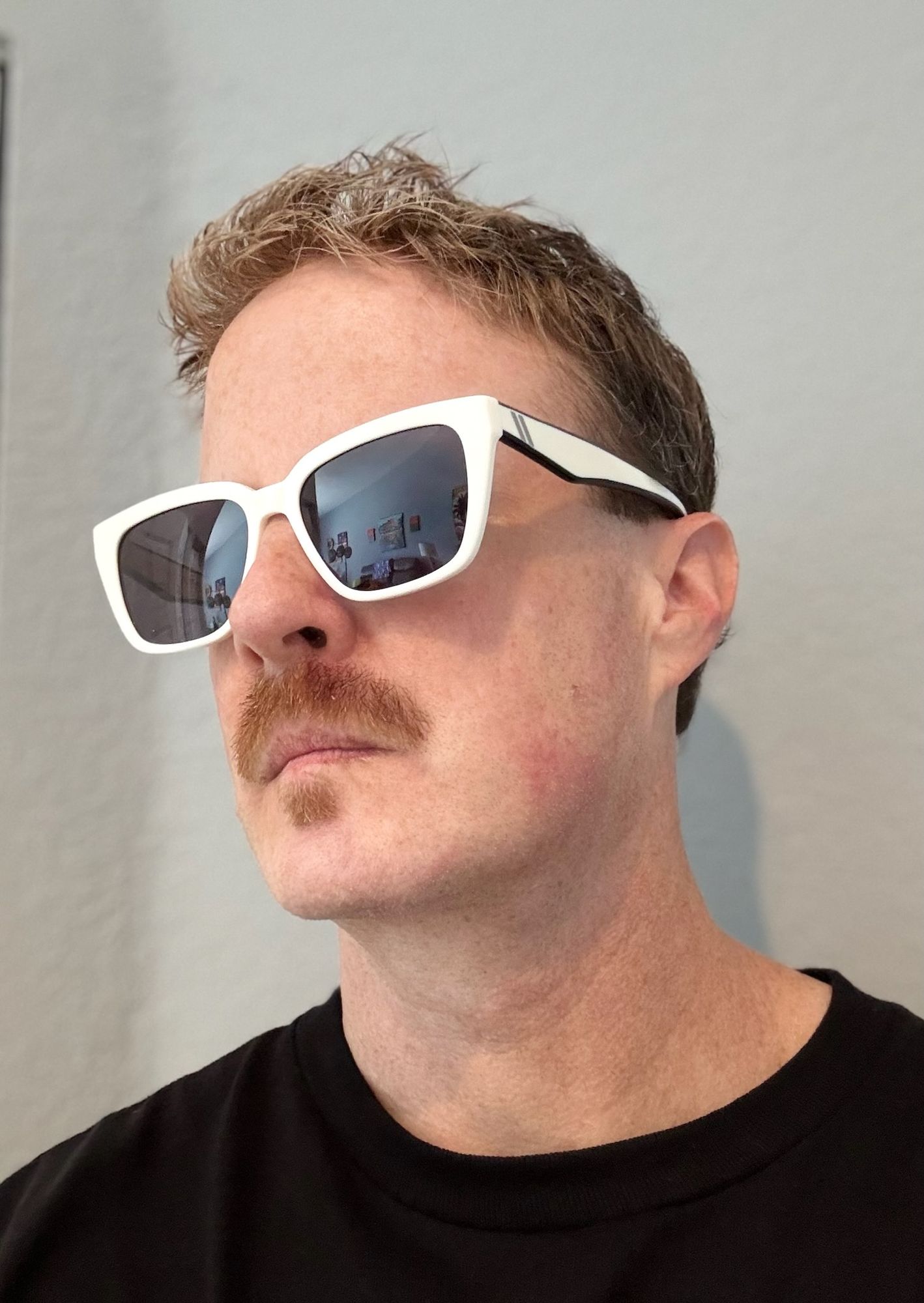 Nib White Frame Ombre Sunglasses MME. CBK SUNGLASSES - BLANC. – Mme.MINK main image 3