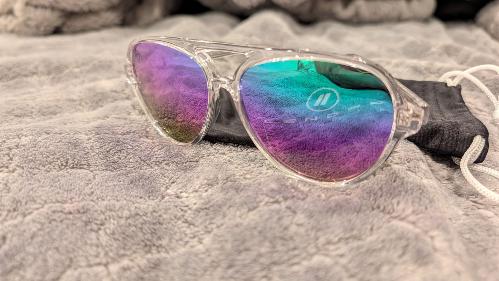 Blenders Crystal Orb Polarized Sunglasses - LENSES FAIR/FRAMES GOOD Blenders Skyway Crystal Orb Clear-Blue Purple Polarized  main image 2