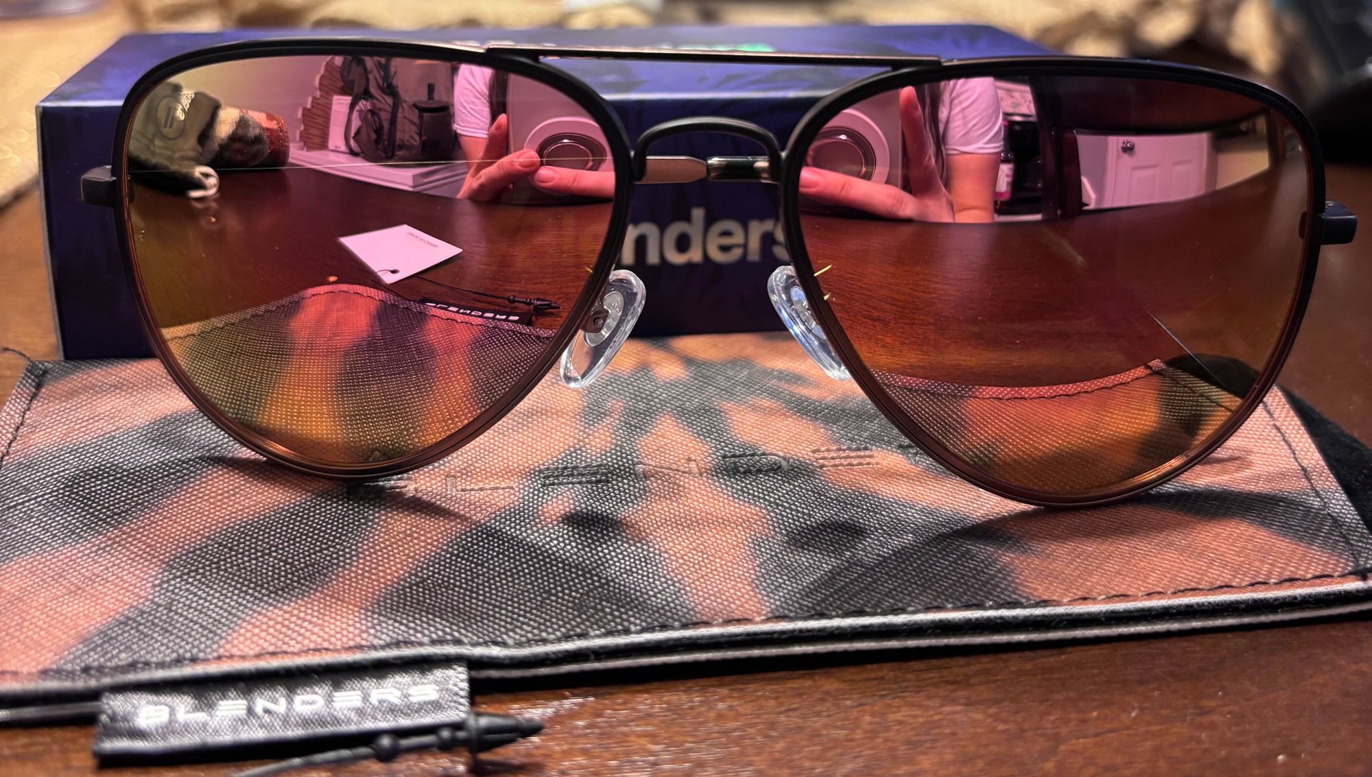 Heavenly Shine Polarized Sunglasses - Champagne Mirror Lens 