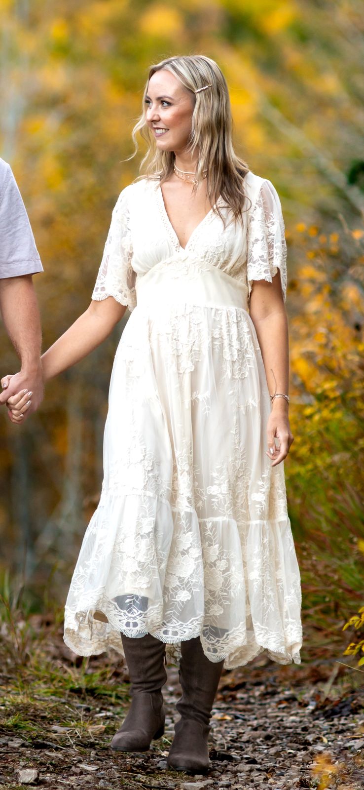 chinese dress ladies Larysa Midi Dress Macadamia – CAMI NYC main image 1