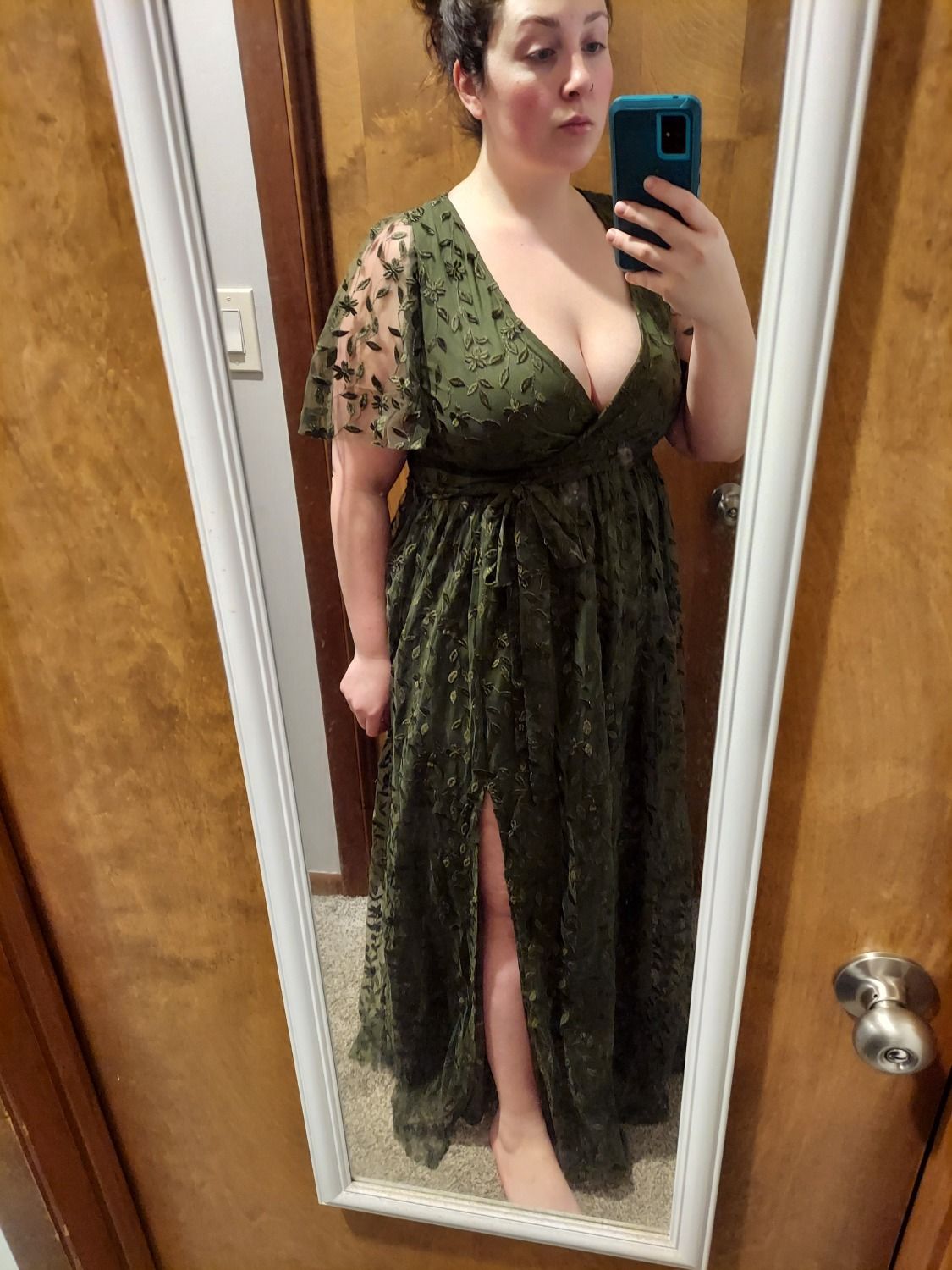 Marseille Embossed Maxi Dress - Olive | Baltic Born