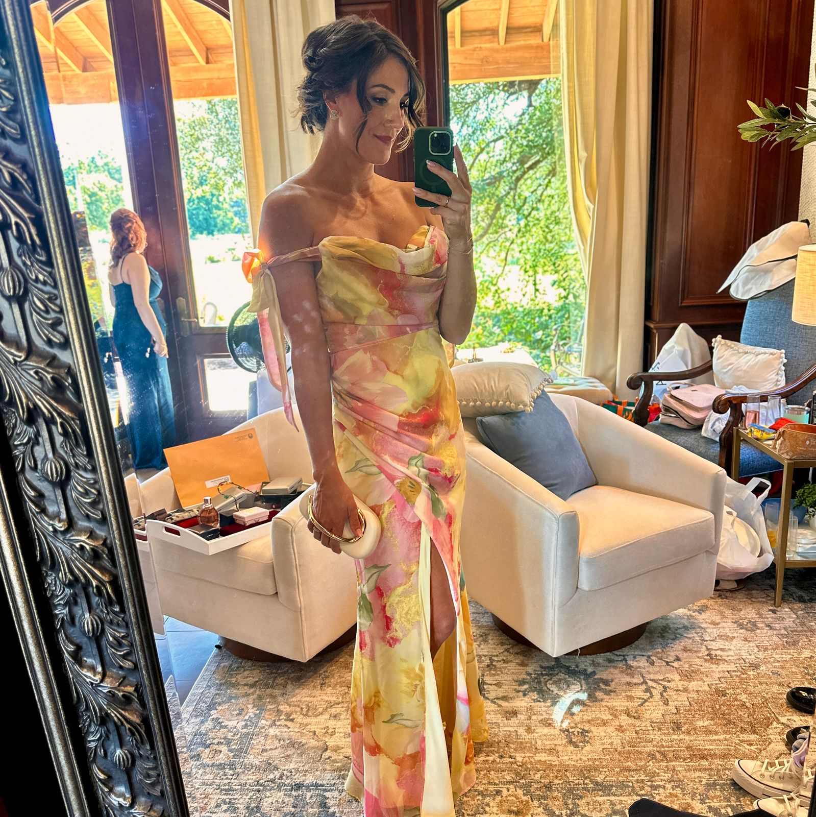 Allegra Off Shoulder Maxi Dress | Multi Floral