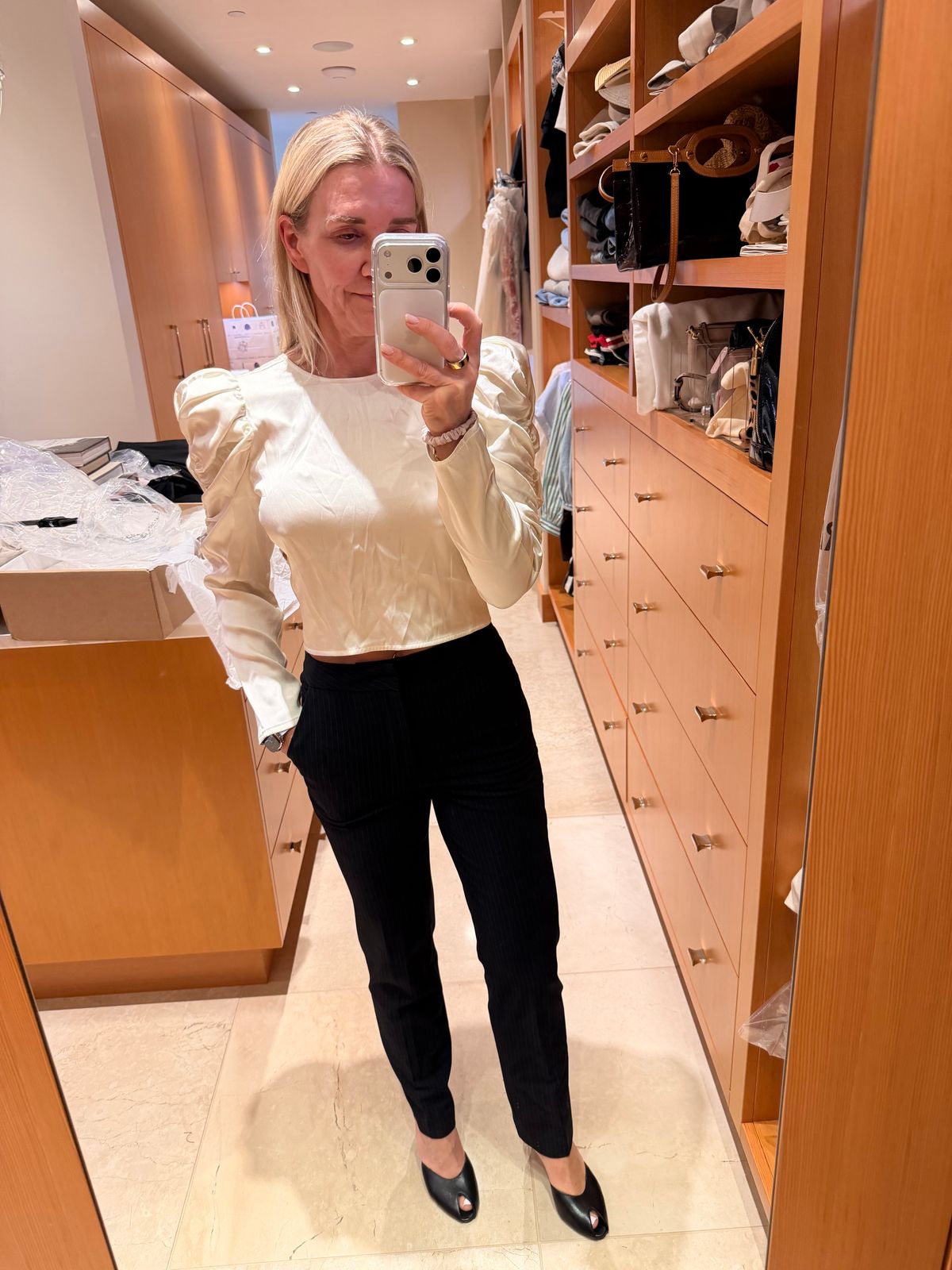 PANTALON DE SALON femme à jambes larges couleur unie ample coupe