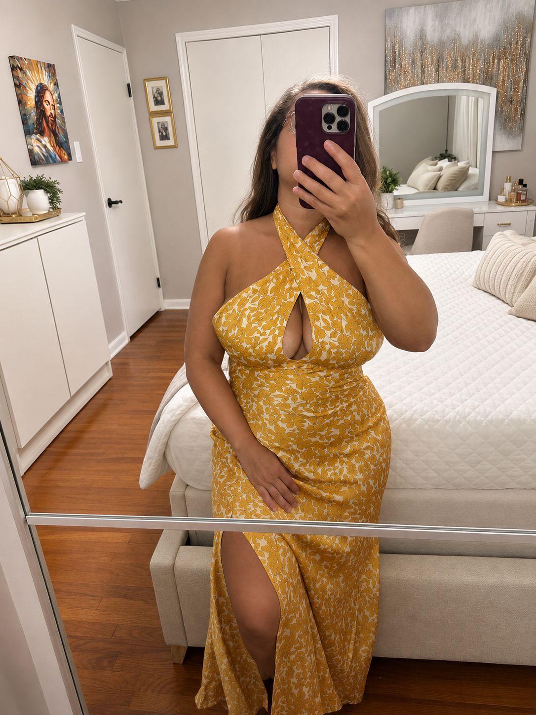 marissa dress in green astr the label Floral Halter Neck Floral halter dress