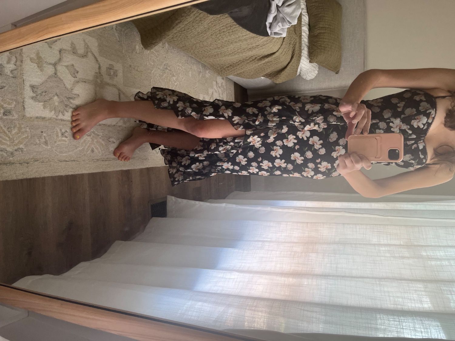 brisbane asymmetrical floral midi dress Brisbane Asymmetrical Floral Midi Dress – Starr Boutique main image 1