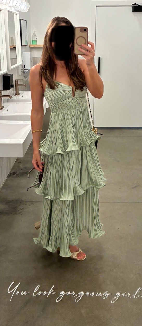 Lupin Pleated Tiered Maxi Dress - ASTR the Label