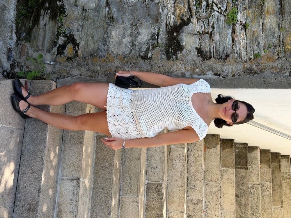 Moss Crochet Mini Dress