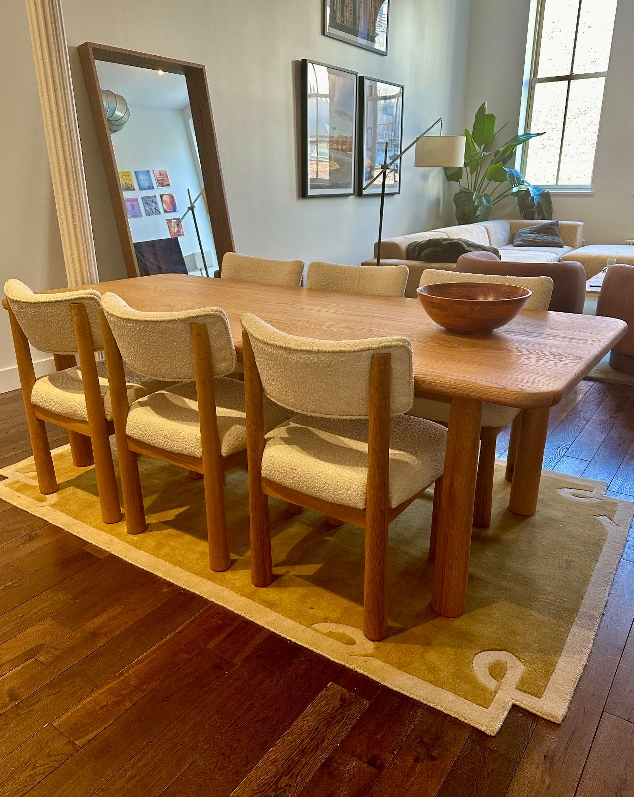 Charlie Boucle Dining Chair Ivory