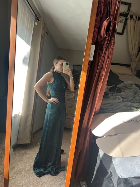 diana bridesmaid dress Diana Romantic A-Line V Neck High Low Chiffon Bridesmaid Dresses, Light Blue
