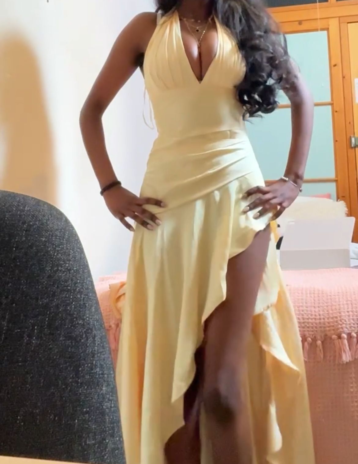 h&m v neck satin dress ANIMA BLACK DEEP V-NECK SILK-SATIN MAXI DRESS | CULT MIA