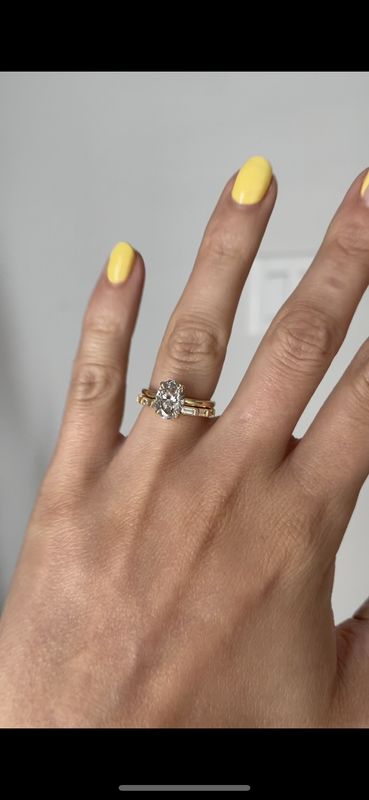 Paired it with my Vrai oval solitaire review photo