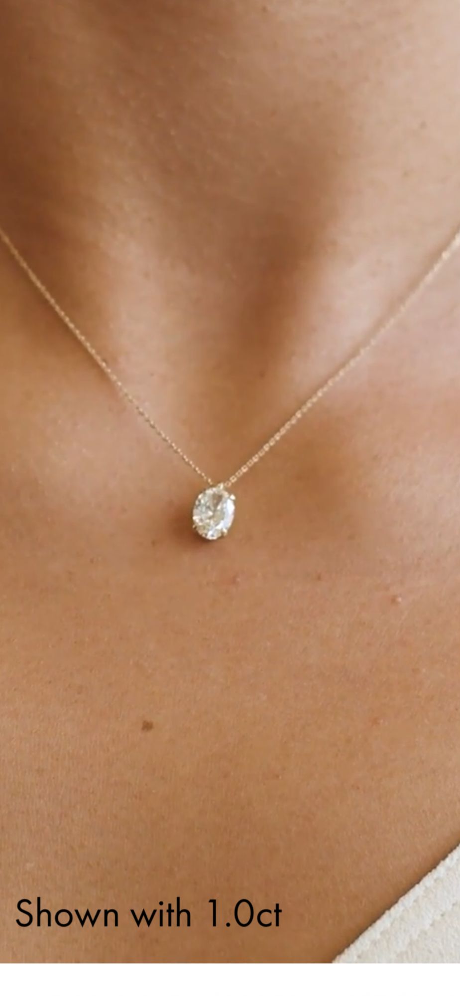 Diamond oval pendant review photo