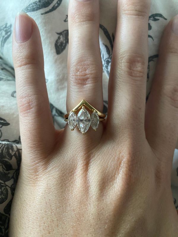Fits perfectly with marquise 3 stone review photo