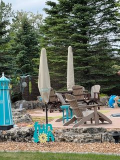 green patio umbrella covers Business & Pleasure Co. The Choose 9 square or 10 round in solid and stripe options Adjustable Plant Umbrella Cover -