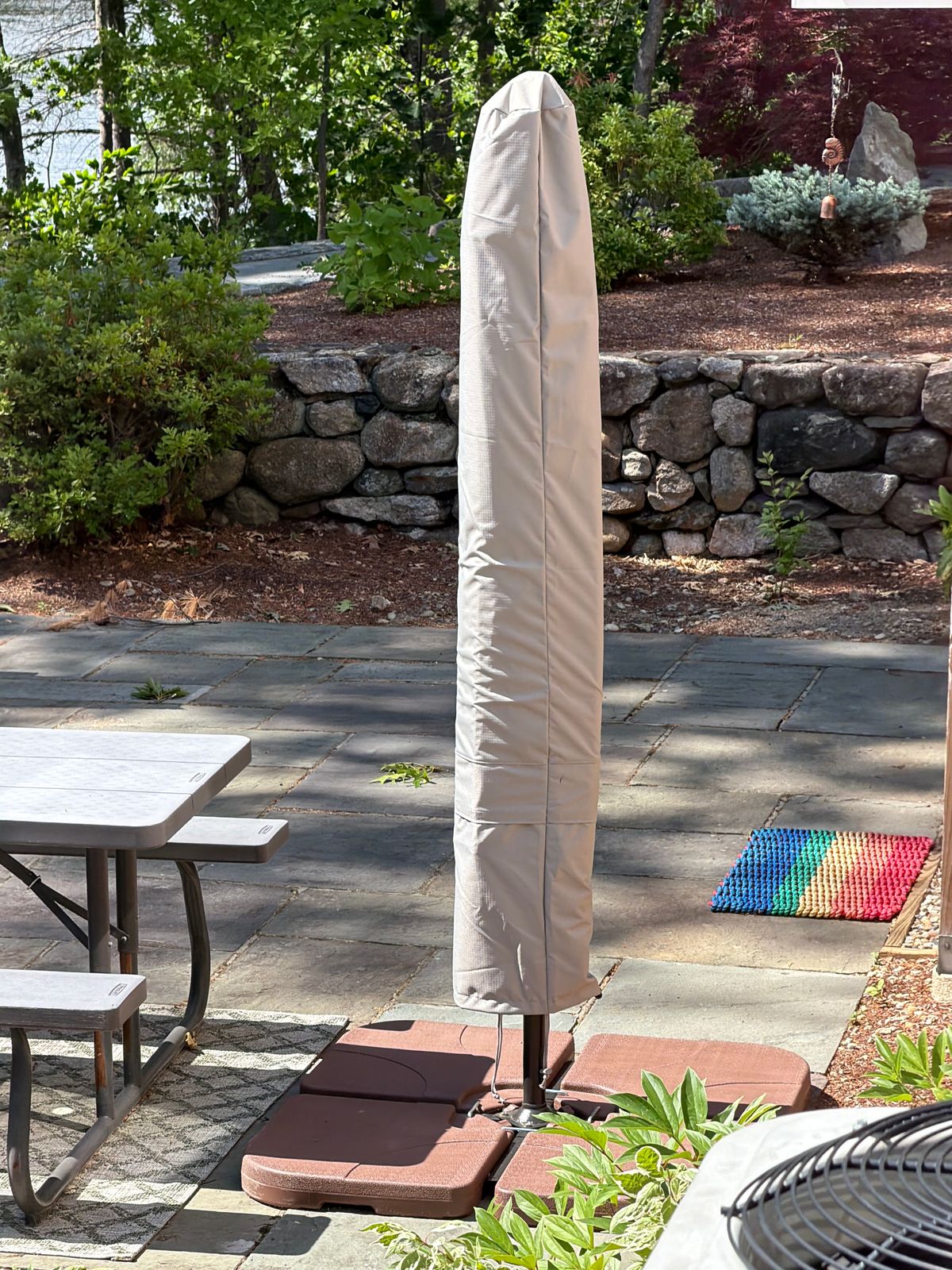 cantilever offset patio umbrella cover Petask Cover, Umbrella : Patio, Lawn & Garden Vent Construction to help prevent wind pick GRANDPATIO Large Rectangular Patio Umbrella