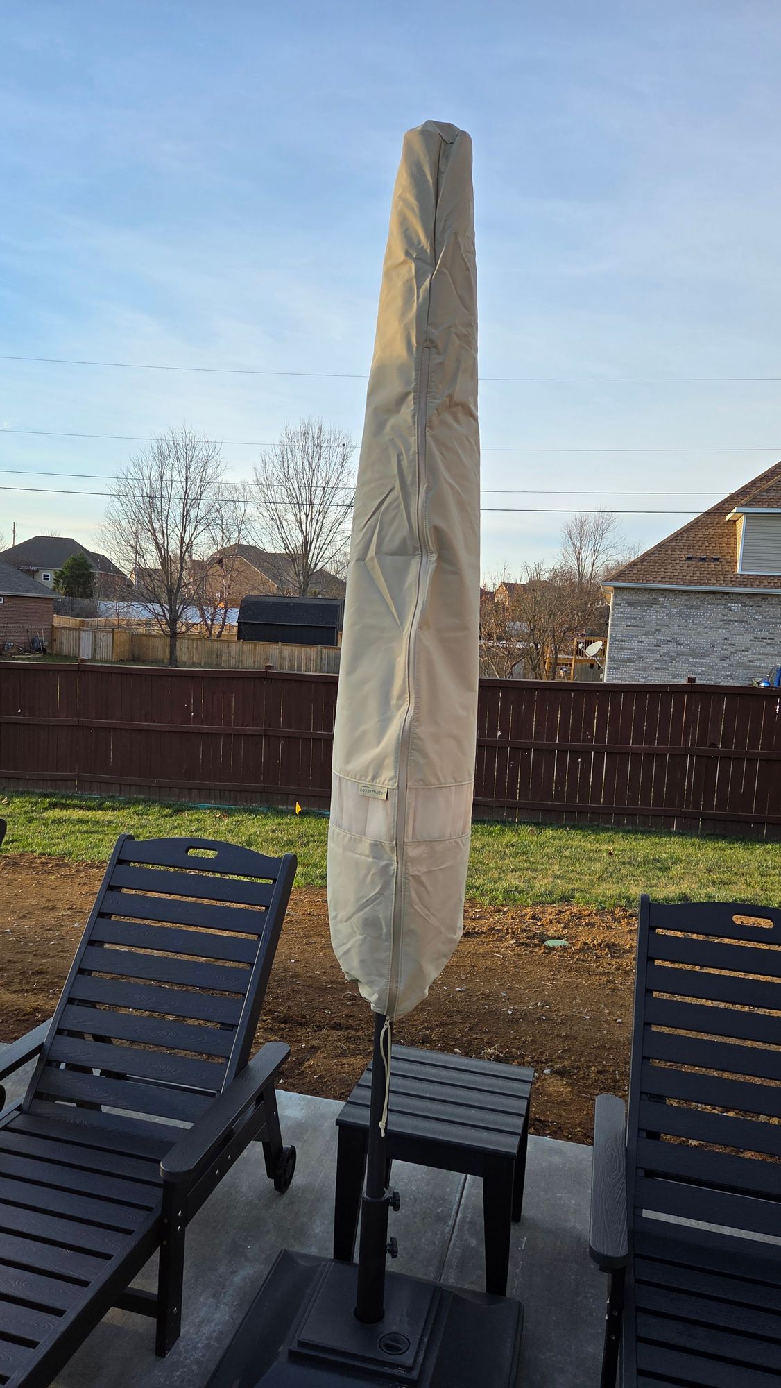 covers for offset patio umbrella Cover 10FT to 11FT Umbrella, Water Resistant, Curved Cantilever and Straight Pole Parasol Outdoor Umbrellas Cover with Zipper and Rod : Patio, Lawn & Garden along with an installation wand that makes it easy to install while the umbrella is in place Clihome Patio Umbrella Cover for