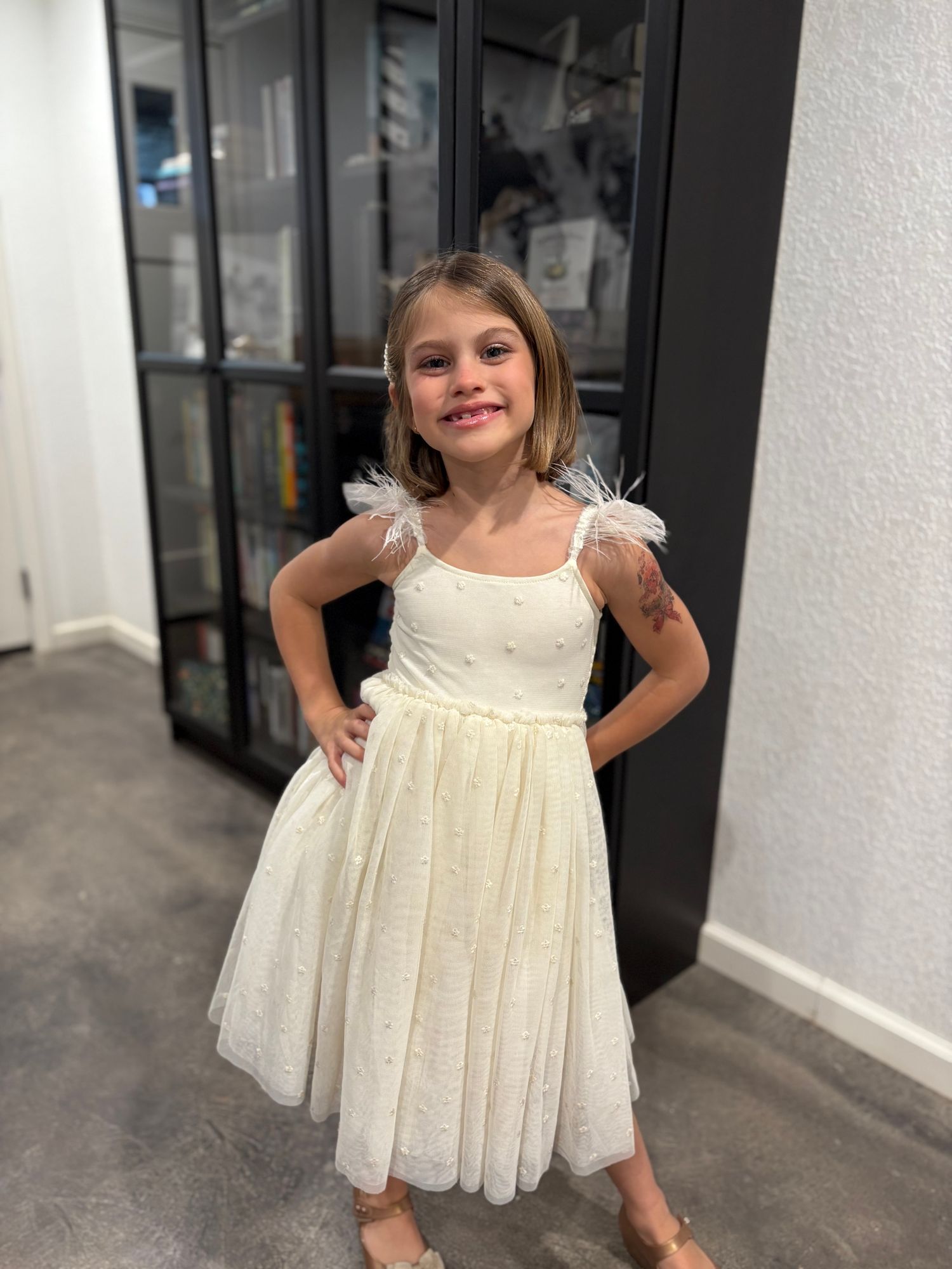 Poppy Dress Ivory  Noralee