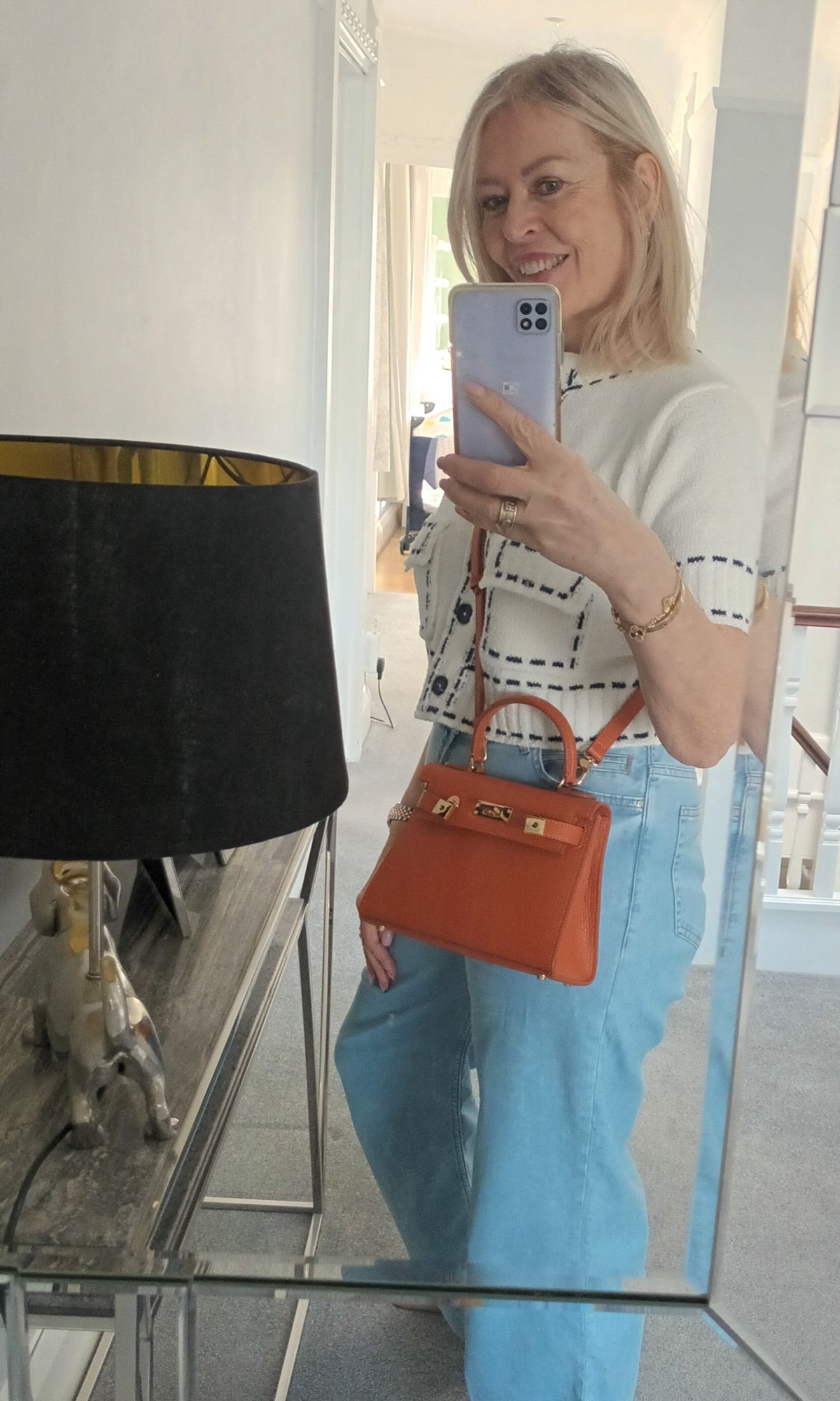 Maya Midi Caribou Soft Grainy Print Calf Leather Handbag - Primrose |  Lalage Beaumont