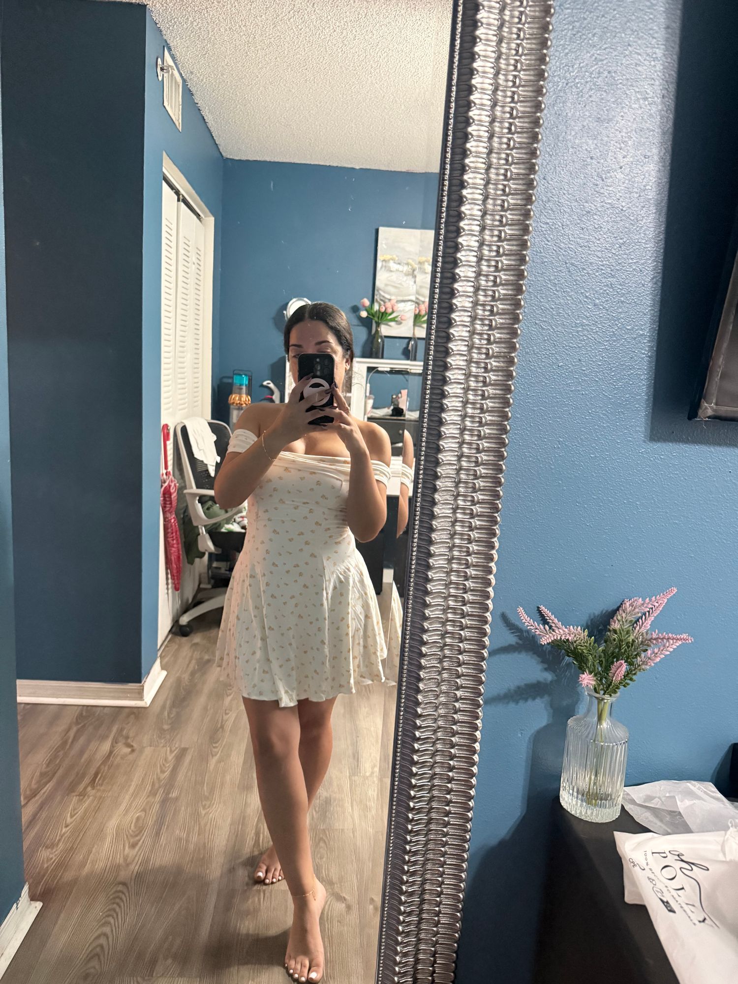 Jaida Modal Off-Shoulder A-Line Mini Dress in Lemon Sherbet | Oh Polly Jaida Modal Off-Shoulder A-Line Mini Dress in Lemon Sherbet | Oh Polly