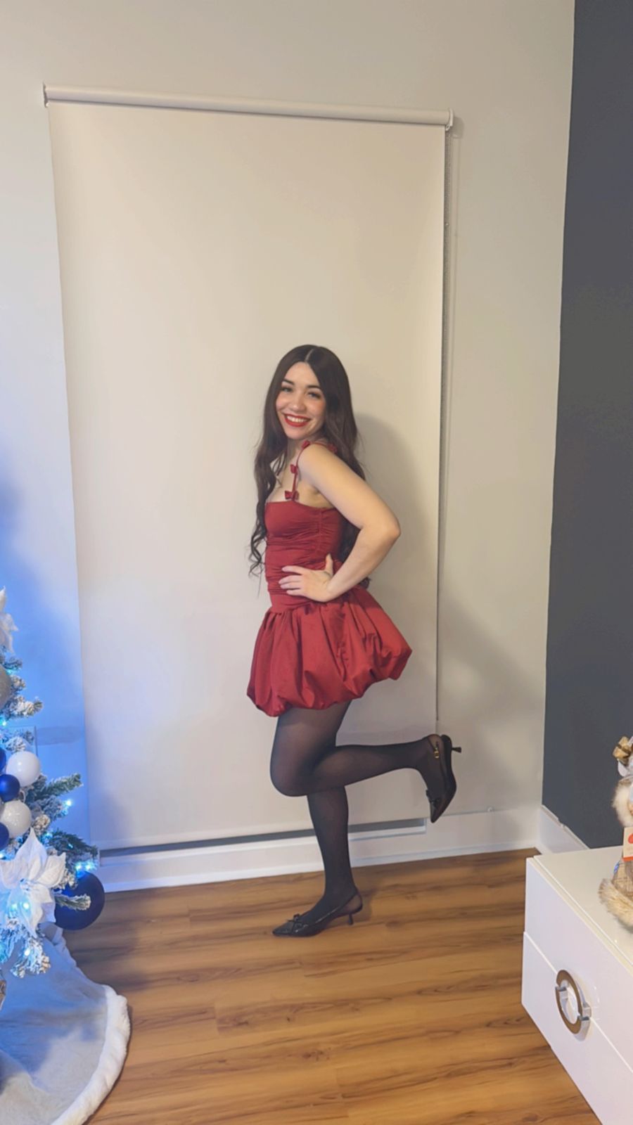 Cirilla Bow-Detail Ruched Bubble Hem Mini Dress in True Red | Oh Polly Cirilla Bow-Detail Ruched Bubble Hem Mini Dress in True Red | Oh Polly